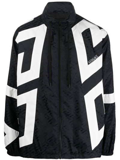 Versace Men's Blouson Greca Signature Jacket In Black | ModeSens