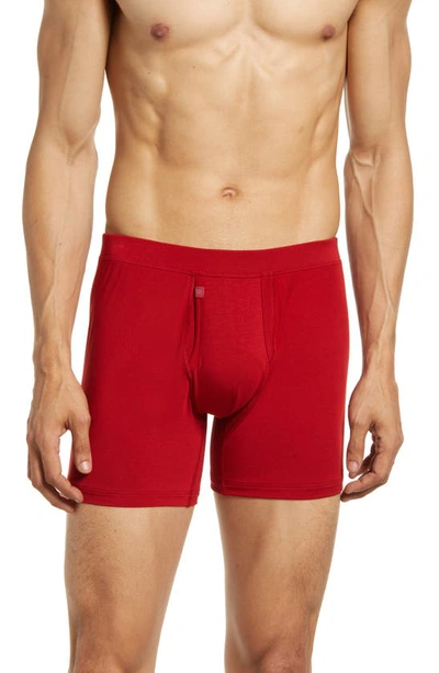 Mack Weldon Silver Hd Boxer Briefs In Crimson