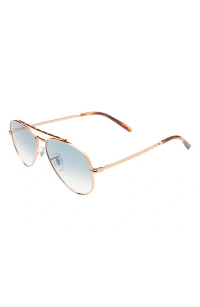 Shop Ray Ban 58mm Gradient Pilot Sunglasses In Legend Gold/ Clear Dark Brow