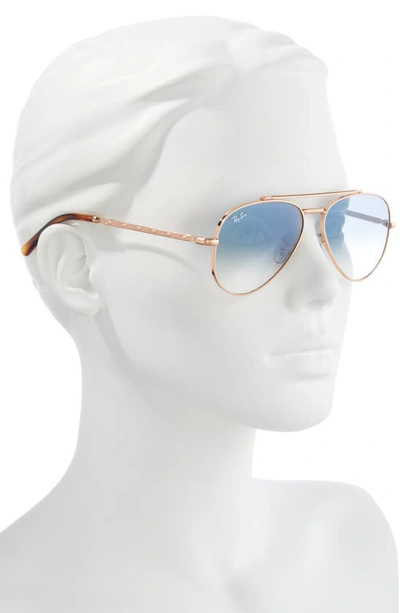 Shop Ray Ban 58mm Gradient Pilot Sunglasses In Legend Gold/ Clear Dark Brow