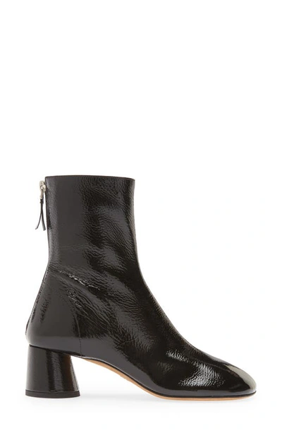 Proenza Schouler Glove Crinkled Patent-leather Ankle Boots In Black