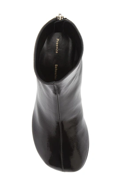Proenza Schouler Glove Crinkled Patent-leather Ankle Boots In Black