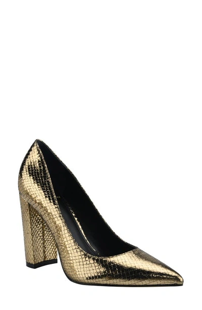 Shop Marc Fisher Ltd Abilene Pointed Toe Pump In Gold