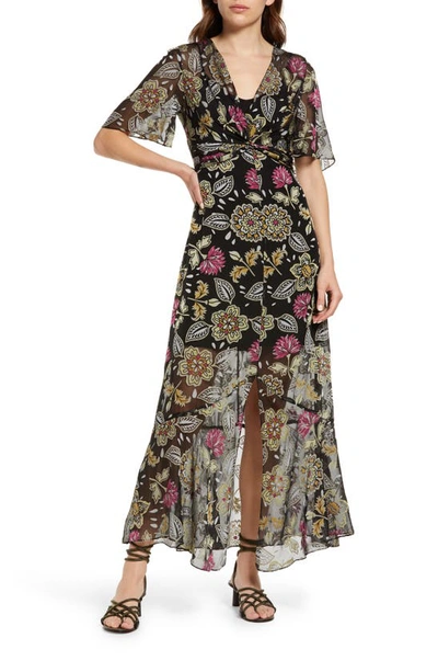 Shop Rag & Bone Tamar Floral Print Maxi Dress In Blackfloral