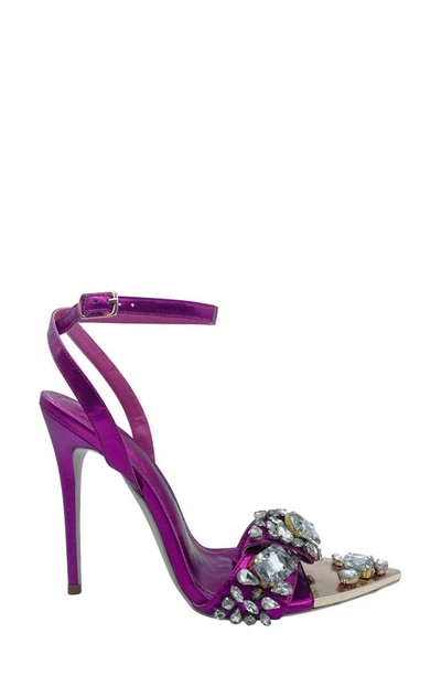 Azalea Wang Tilly Embellished Sandal In Fuchsia