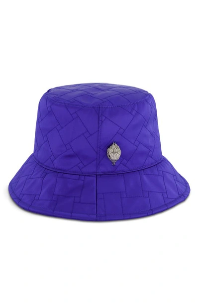 Shop Kg Kurt Geiger Quilted Bucket Hat In Blue