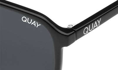 Shop Quay On The Fly 48mm Polarized Aviator Sunglasses In Black / Smoke