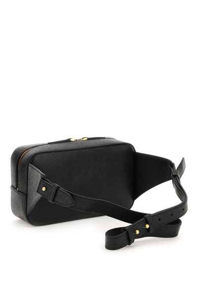 Shop Thom Browne Pebble Grain Leather Belt Bag In Black