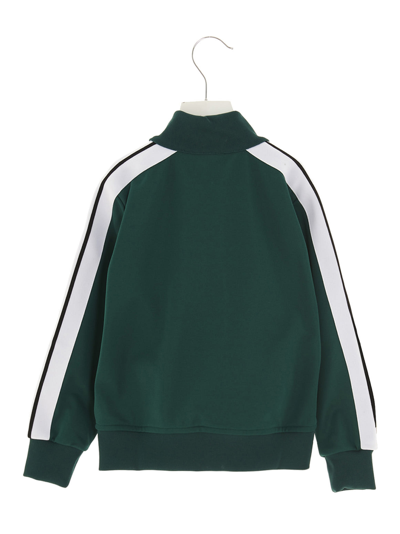 Shop Palm Angels Track Logo Sweatshirt In Green