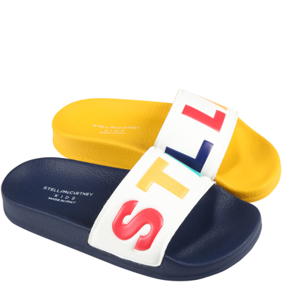 Shop Stella Mccartney Multicolor Sandals For Kids With Logo