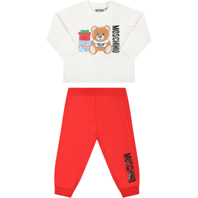 Shop Moschino Multicolor Set For Baby Kids With Teddy Bear