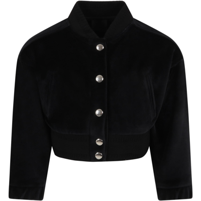 Shop Givenchy Black Jacket Fo Girl With Logo