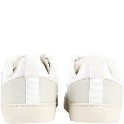 Shop Veja White Sneakers For Kids With Logo