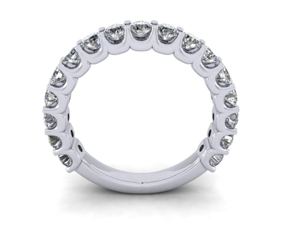 Pre-owned Jewelwesell Custom 1.25ct Round Diamond Shared U-prong Wedding Band Ring 10k Gold I Si2