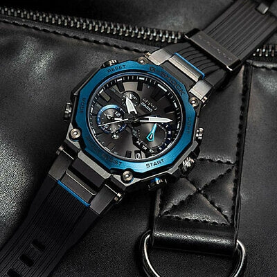 Pre-owned Casio G-shock Mtg-b2000b-1a2jf Blue Dual Core Guard Men's Watch In Box