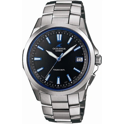Pre-owned Casio Oceanus Ocw-s100-1ajf Black Radio Solar Titanium Men's Watch In Box