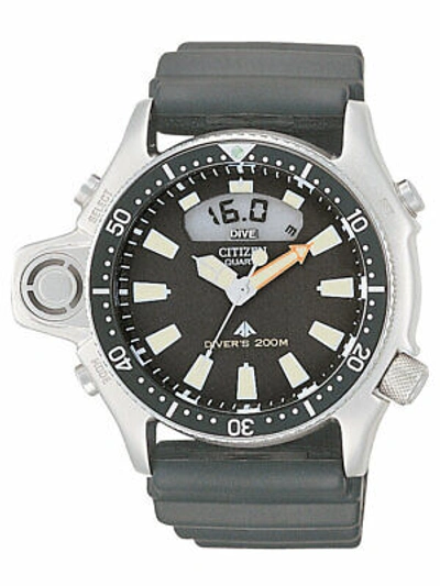 Pre-owned Citizen Jp2000-08e Promaster-marine Diver Watch + Depth Gauge Mens Watch