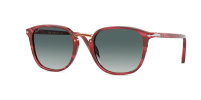 Shop Persol Grey Gradient Round Unisex Sunglasses Po3186s 111271 51 In Grey,red