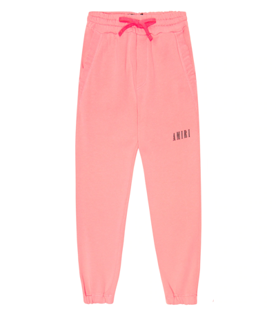 Shop Amiri Cotton Jersey Sweatpants In Baby Pink
