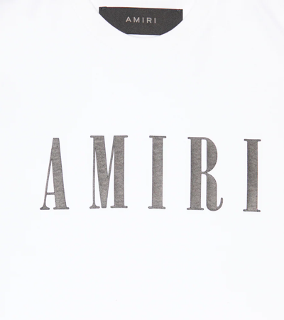Shop Amiri Logo Cotton Jersey T-shirt In White