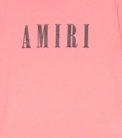 Shop Amiri Logo Cotton Jersey T-shirt In Baby Pink