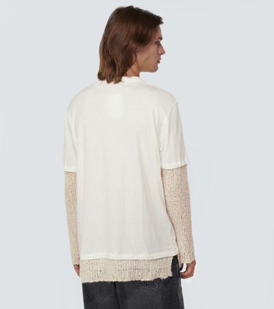 Shop Our Legacy Printed Cotton Jersey Knit Top In White Deja Vu Print