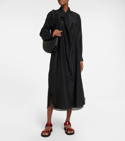 The Row Hook And Loop Metallic Leather And Neoprene Sandals In Ruby