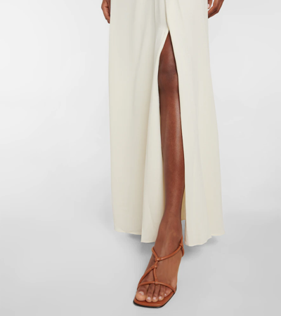 Shop Jonathan Simkhai Wylda Cutout Halterneck Maxi Dress In Ivory