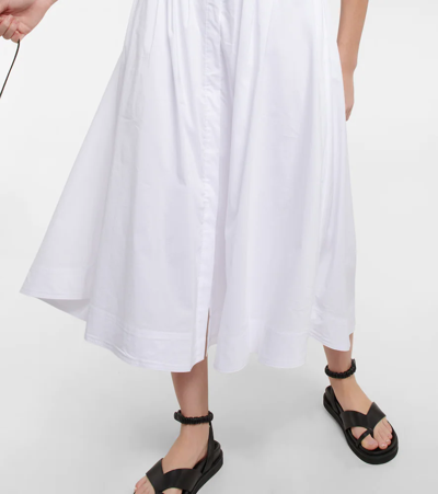 Shop Jonathan Simkhai Jazz Cotton-blend Poplin Shirt Dress In White