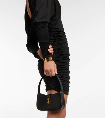 Saint Laurent Le 5 À 7 Mini Leather Shoulder Bag In Noir