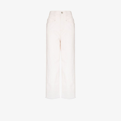 Shop Isabel Marant Dileskoga Cropped Jeans - Women's - Cotton In White