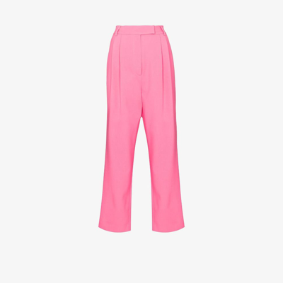 Shop The Frankie Shop Pink Bea Straight-leg Trousers