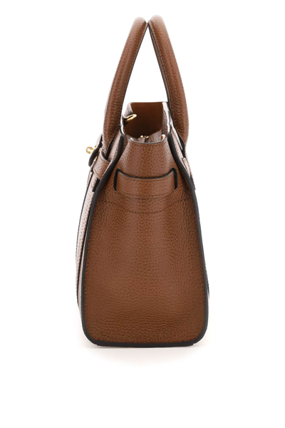 Shop Mulberry Mini Zipped Bayswater Bag In Brown