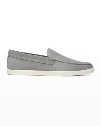 Shop Vince Men's Sonoma Sport Suede Loafers In Smoke