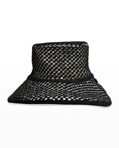 Shop Rag & Bone Cruise Summer Net Bucket Hat In Blkchknt