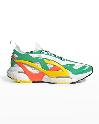 Shop Adidas By Stella Mccartney Asmc Solarglide Colorblock Runner Sneakers In Green