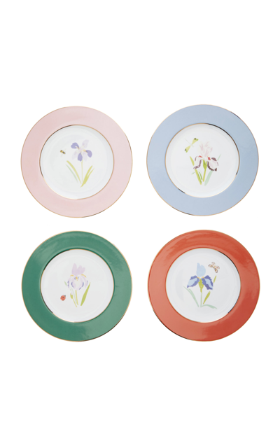 Shop Caitlin Mcgauley For Moda Domus Set-of-four Porcelain Dinner Plates In Multi