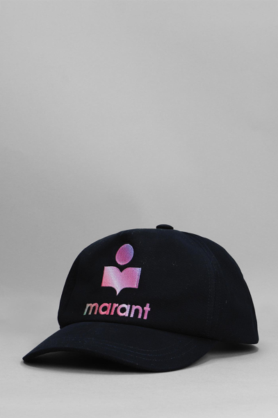 Shop Isabel Marant Tyron Hats In Black Cotton