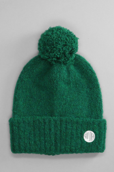 Shop Golden Goose Journey Hats In Green Wool