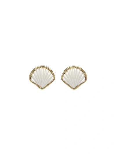 Shop Oscar De La Renta Compostela Stud Earrings In Pearl