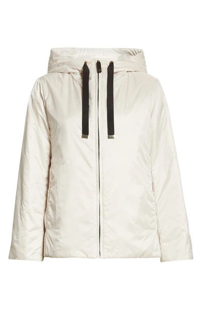 Shop Max Mara The Cube Technical Canvas Hooded Travel Jacket In White