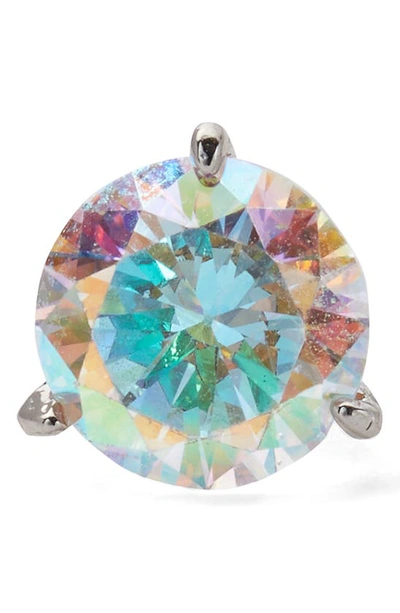 Kate Spade Brilliant Statements Trio Prong Studsclear/silv In Aurora Borealis