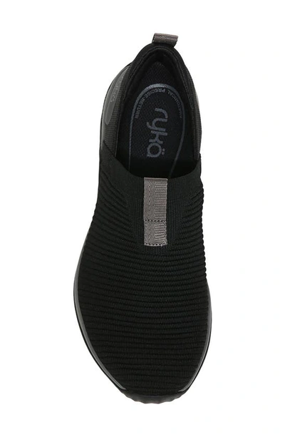 Ryka Echo Knit Slip-on Sneaker In Black