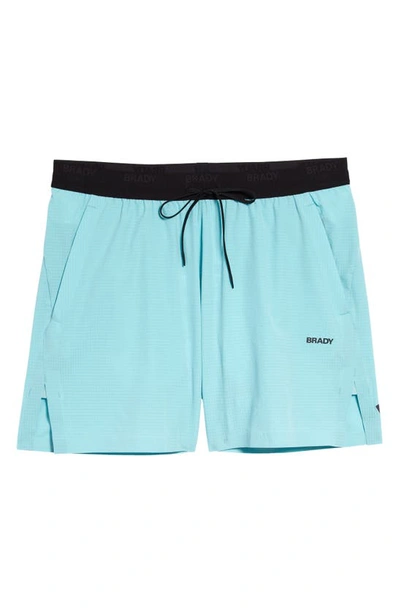 Shop Brady Run Tie Waist Shorts In Aqua