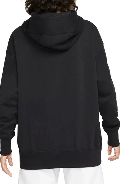 Shop Nike Sportswear Phoenix Oversize Fleece Hoodie In Black/ Sail