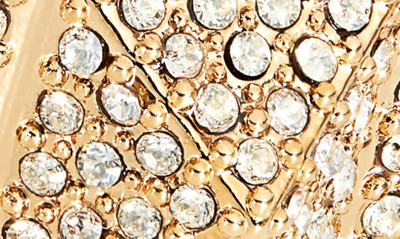 Shop Valentino Crystal Pavé Rockstud Band Ring In Gold/ Crystal Silver Shade