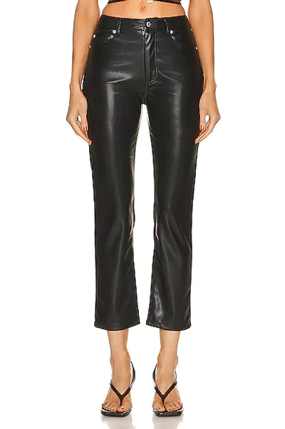 Shop Jonathan Simkhai Standard River Vegan Leather High Rise Pant In Black