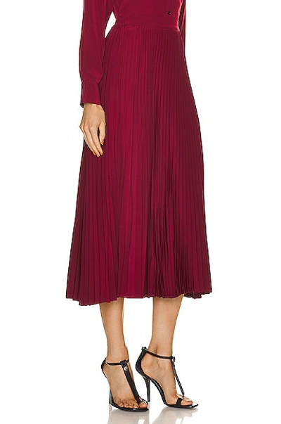 Shop Co Pleated Elastic Skirt In Cabernet