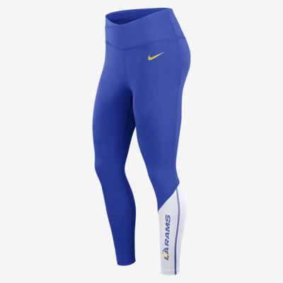 Shop Nike Women's Dri-fit (nfl Los Angeles Rams) 7/8 Leggings In Blue