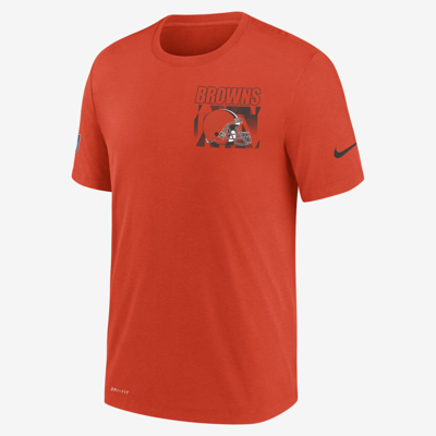 Shop Nike Men's Dri-fit (nfl Cleveland Browns) T-shirt In Orange